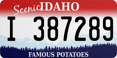 ID license plate I387289