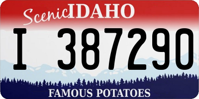 ID license plate I387290