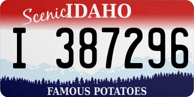 ID license plate I387296
