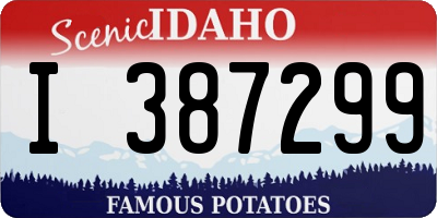ID license plate I387299
