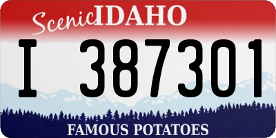 ID license plate I387301