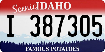 ID license plate I387305
