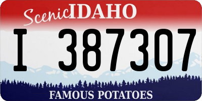 ID license plate I387307
