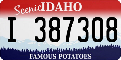 ID license plate I387308