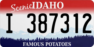 ID license plate I387312