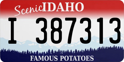 ID license plate I387313