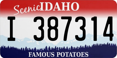 ID license plate I387314