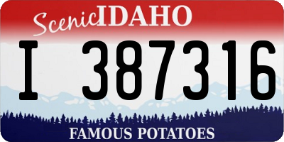 ID license plate I387316