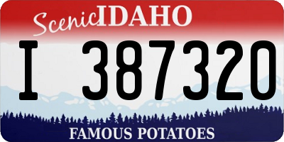 ID license plate I387320