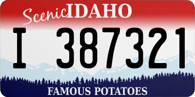 ID license plate I387321