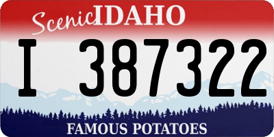 ID license plate I387322