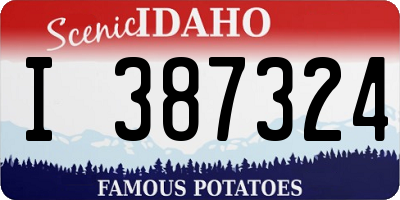 ID license plate I387324