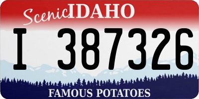 ID license plate I387326