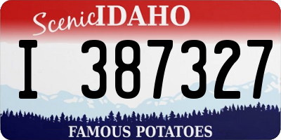ID license plate I387327