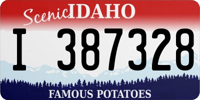 ID license plate I387328
