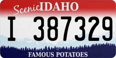 ID license plate I387329