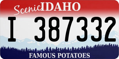 ID license plate I387332