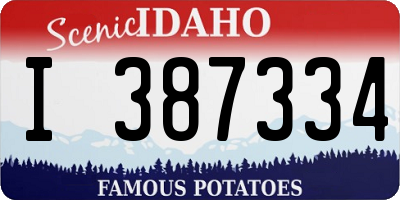 ID license plate I387334