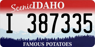 ID license plate I387335