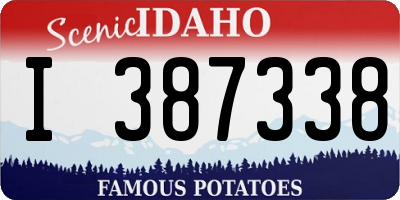 ID license plate I387338