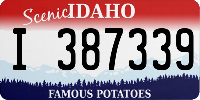 ID license plate I387339