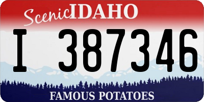 ID license plate I387346