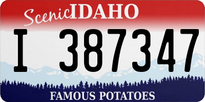 ID license plate I387347