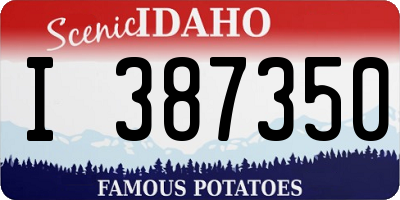 ID license plate I387350