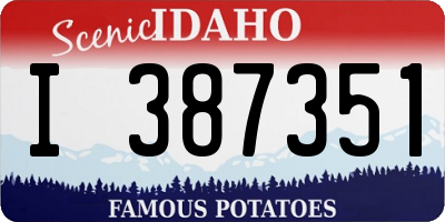 ID license plate I387351