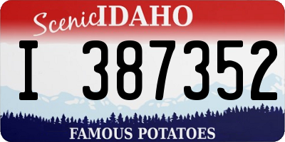 ID license plate I387352