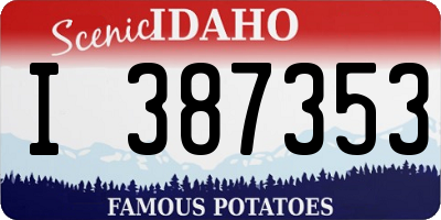 ID license plate I387353