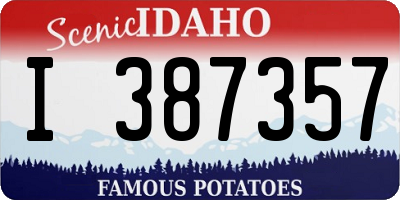 ID license plate I387357