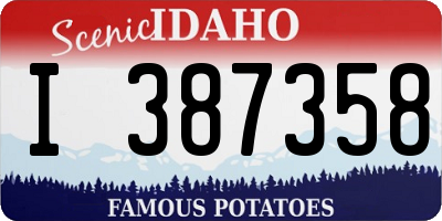 ID license plate I387358