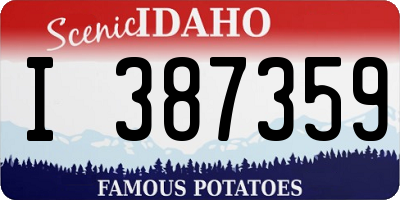 ID license plate I387359