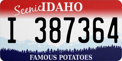 ID license plate I387364