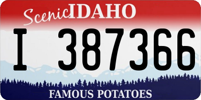 ID license plate I387366