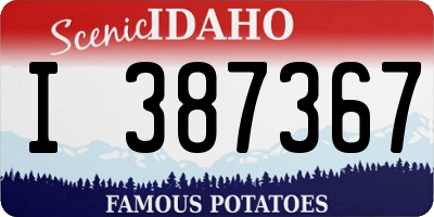 ID license plate I387367