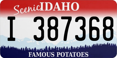 ID license plate I387368