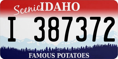 ID license plate I387372