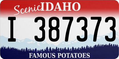 ID license plate I387373