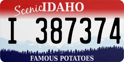 ID license plate I387374