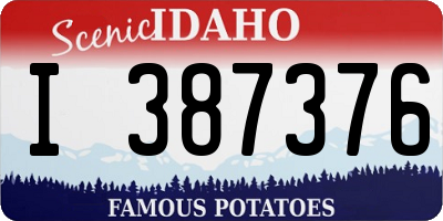 ID license plate I387376