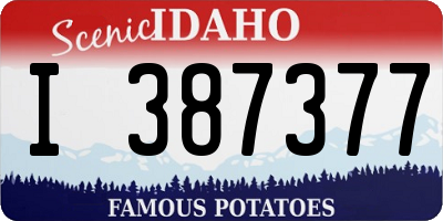 ID license plate I387377