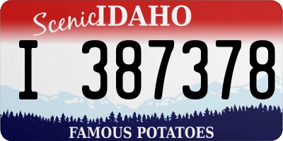 ID license plate I387378