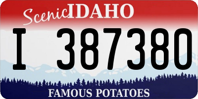 ID license plate I387380
