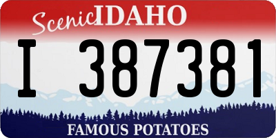ID license plate I387381