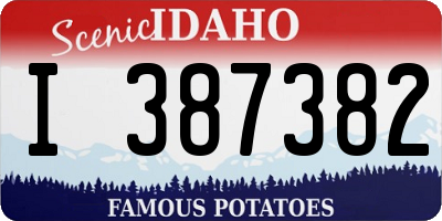 ID license plate I387382