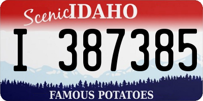 ID license plate I387385