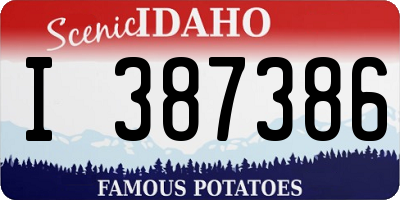 ID license plate I387386