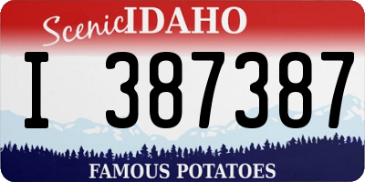ID license plate I387387